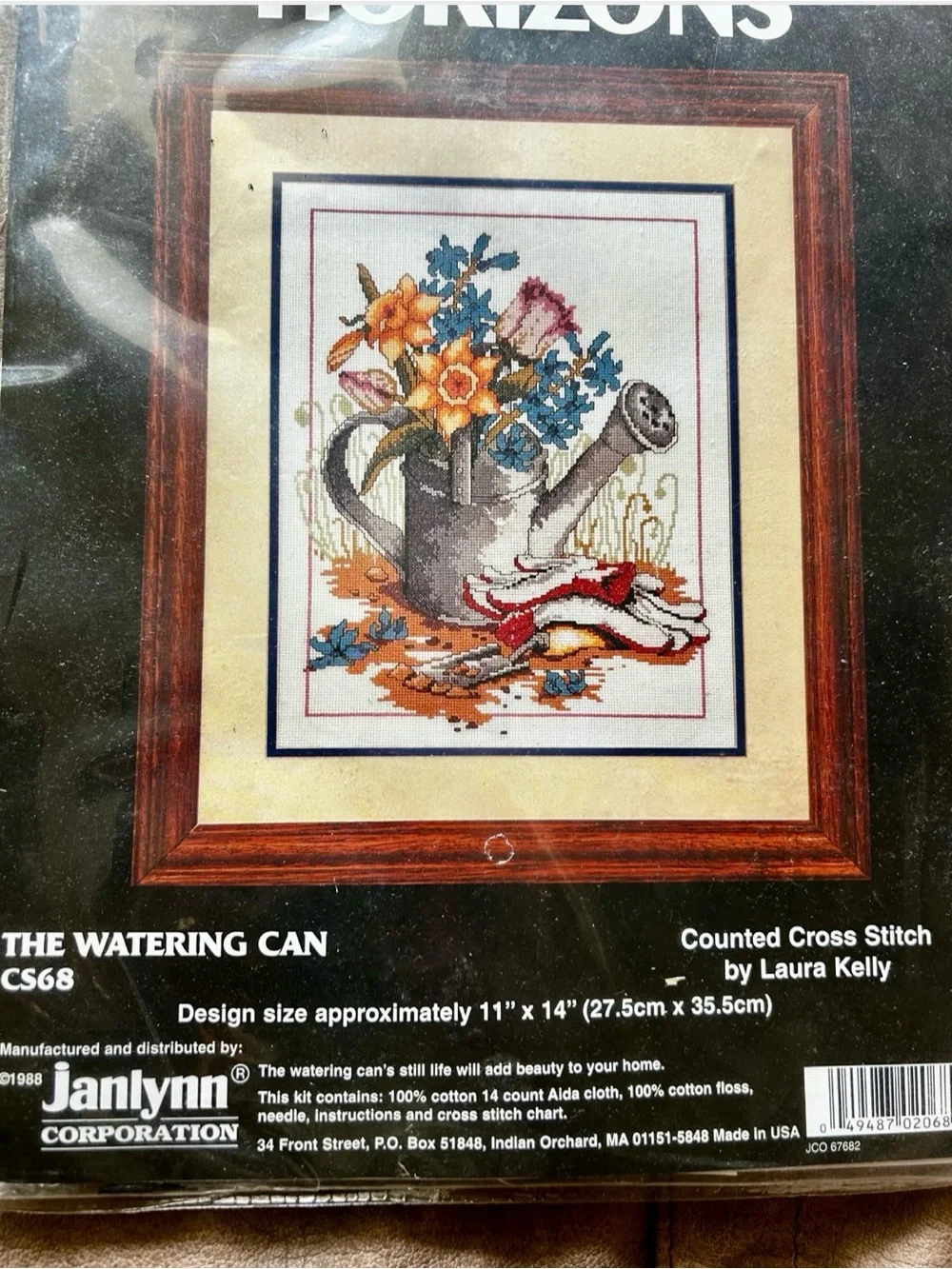 Monarch Horizons “The Watering Can” Counted Cross Stitch Pattern – Vintage